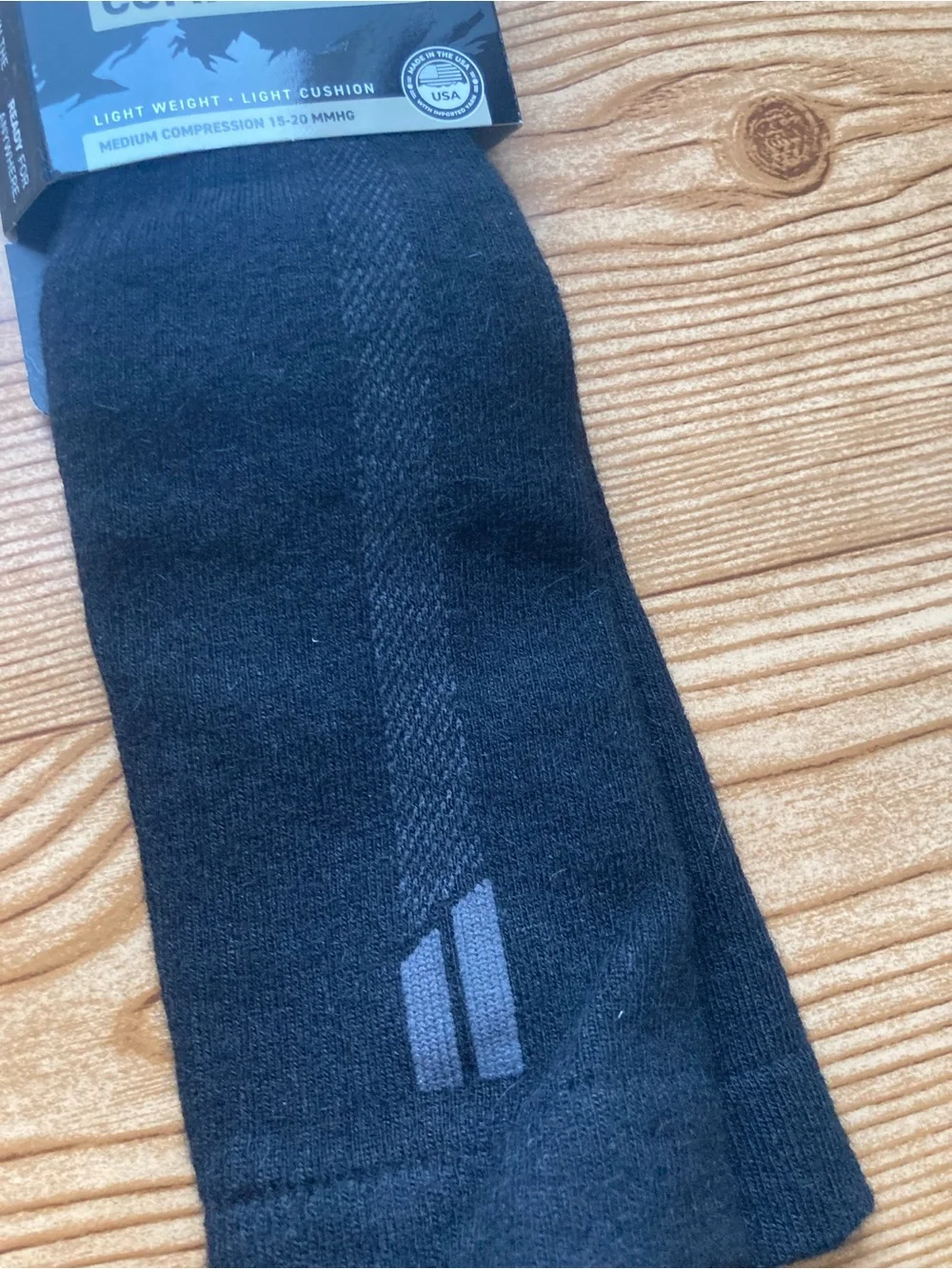 New Hollow Compression Alpaca Socks Black Large Men 10-13 Women 10.5-13
